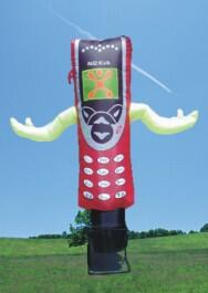 Custom printed inflatable skydancer 6 meter with blower image
