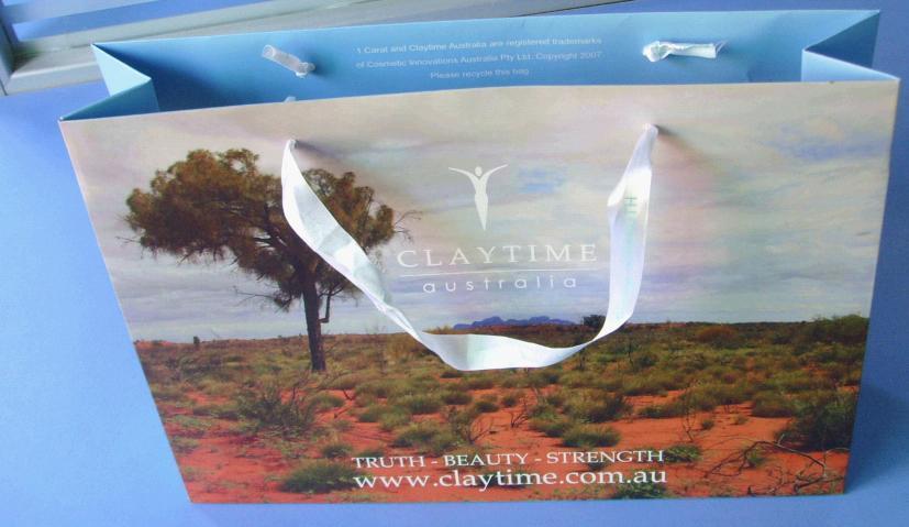 Custom printed paperboard bag 25x35hx10cm image