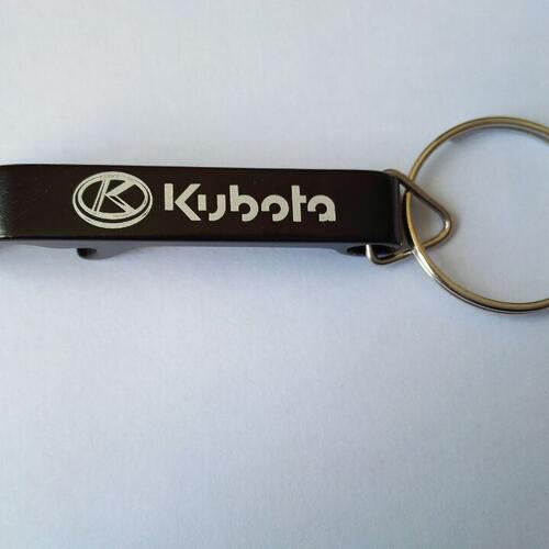 Bottle opener keyring of aluminium with your logo image