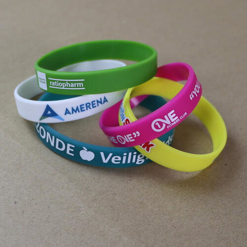 Custom silicone wristbands 12mm — printed, embossed or debossed with your logo