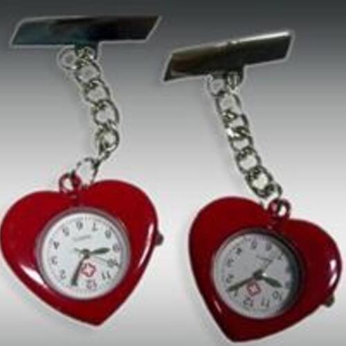 Heart shaped nurse watch with your custom logo image