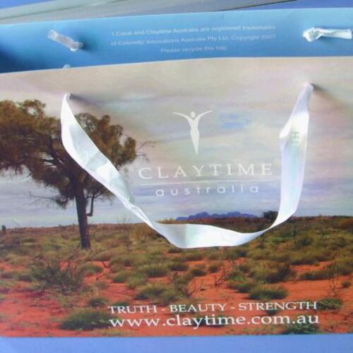 Custom printed paperboard bag 25x35hx10cm image