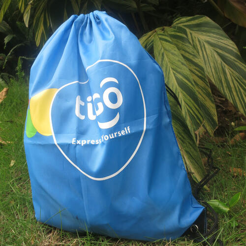 Drawstring sports bag polyester 47x38cm with your own custom print Drawstring gym backpack polyester 47x38cm with your own custom print image
